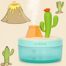 Cactus Mini Humidifier, Cute Desktop Humidifiers for Bedroom, 320ml Portable ...