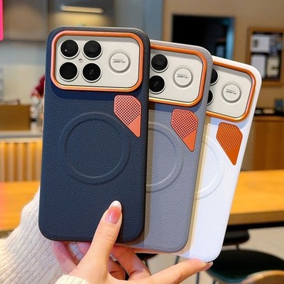 For XiaoMi RedMi K90 Pro Max, Unique Hybrid Armor Leather Magnetic Shell Cover