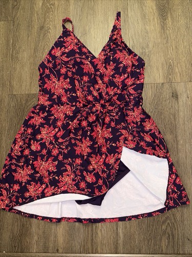 Lands' End Ladies Swim Floral Dress Size XL - Picture 2 of 6