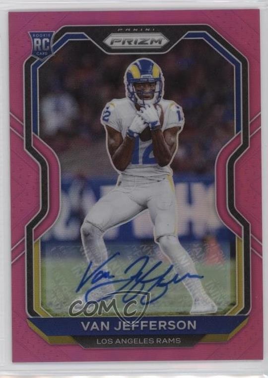 2020 Panini Prizm Rookie Pink Prizm Auto Van Jefferson #377 Rookie Auto RC 1bi0