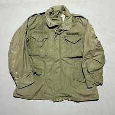 Vintage US Army M-65 Field Jacket Mens Large Green Distressed 1969 OG-107