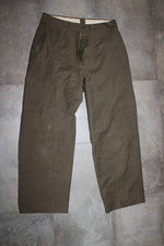 Vtg US Army Military Korean War Era Trousers Wool Pants O.D. M-1952 Sz. 31x29