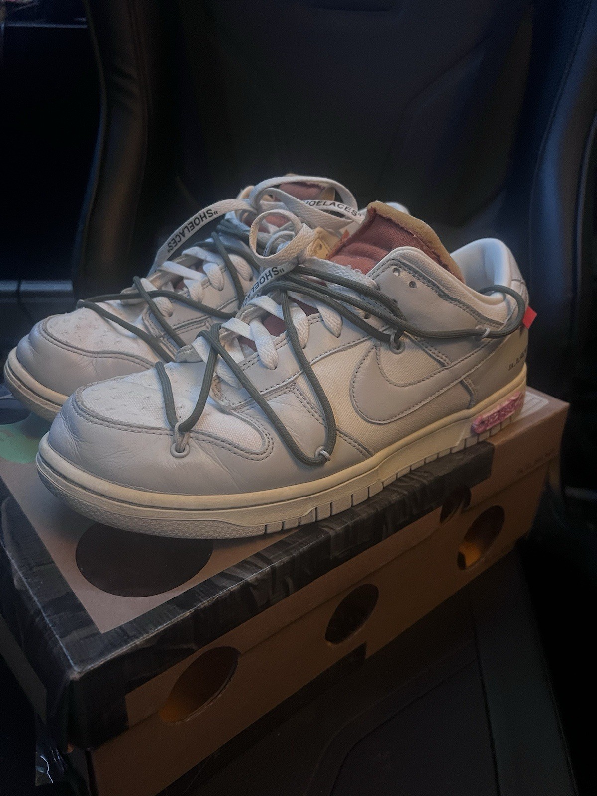 OFF WHITE X NIKE Off White x Nike Dunk Low lotto 22 scarpe da ginnastica uomo taglia UK 9
