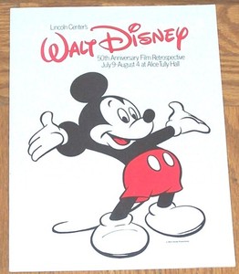 Walt Disney 50th Anniversary Film Retrospective Lincoln Center Program 1973