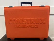 Vintage 1985 Fisher Price Construx Carrying Case Only Orange Clean