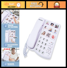 Big Button Corded Phone for Seniors, Handsfree, One-Touch Dial, Memory 9 Groups