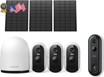WUUK Home Security Camera 3 Cam-kit and Doorbell Camera FREE SHIPPING