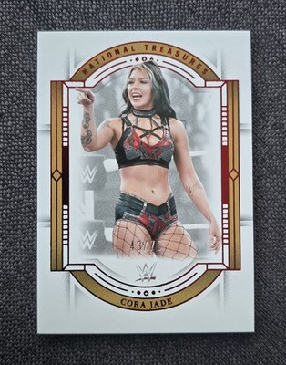 WWE PANINI NATIONAL TREASURES 2024 CORA JADE RED /75
