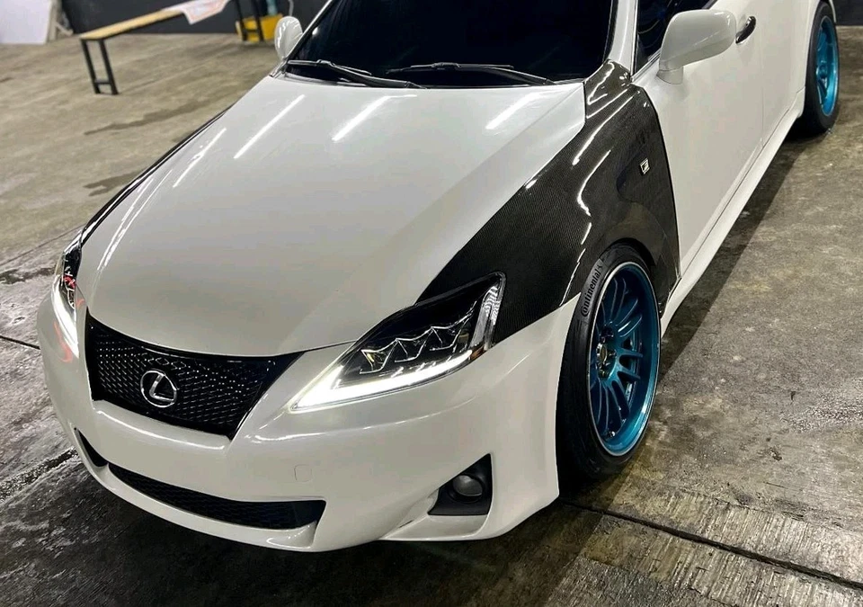 For Lexus IS 350 2006-2011  Pair Fenders Vents Carbon Fiber - Image 4 of 4