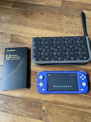 Nintendo Switch Lite Blue Purple Bundle Adult Owned