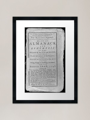 Poor Richard's Almanac Gerahmte Kunst P Gerahmtes Wandbild Poster Leinwanddruck Bild