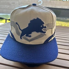 VTG 90s Apex One Proline Detroit Lions Ribbon Wave NFL Snapback Hat Cap Rare NWT