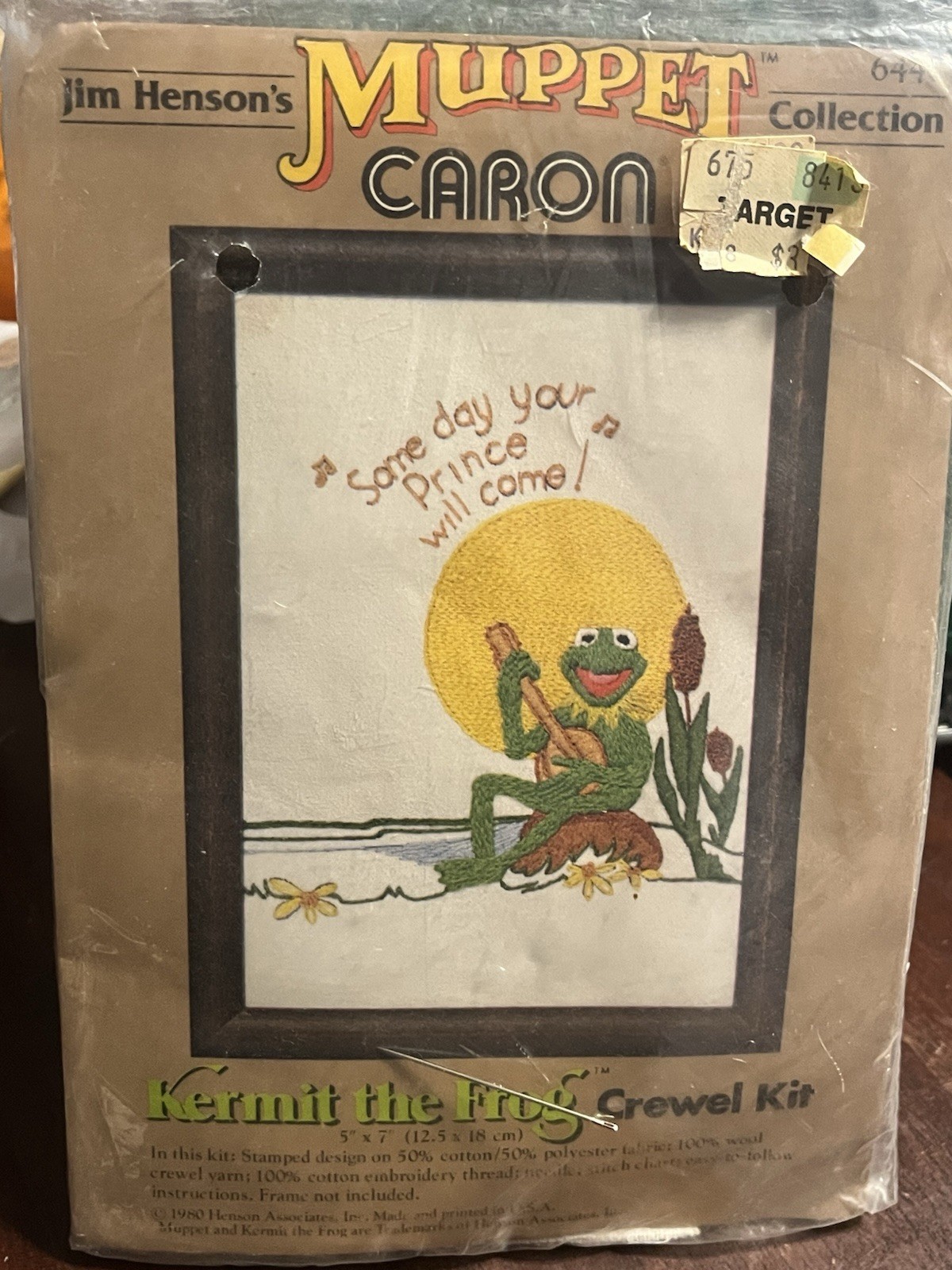 Rare Vintage 1980 Caron Muppet Collection Kermit The Frog Crewel Kit Sealed 5x7