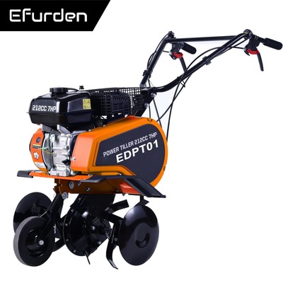 Efurden Super Duty 7HP 209cc 4 Stroke Gas Motor RotoTiller Cultivator Garden