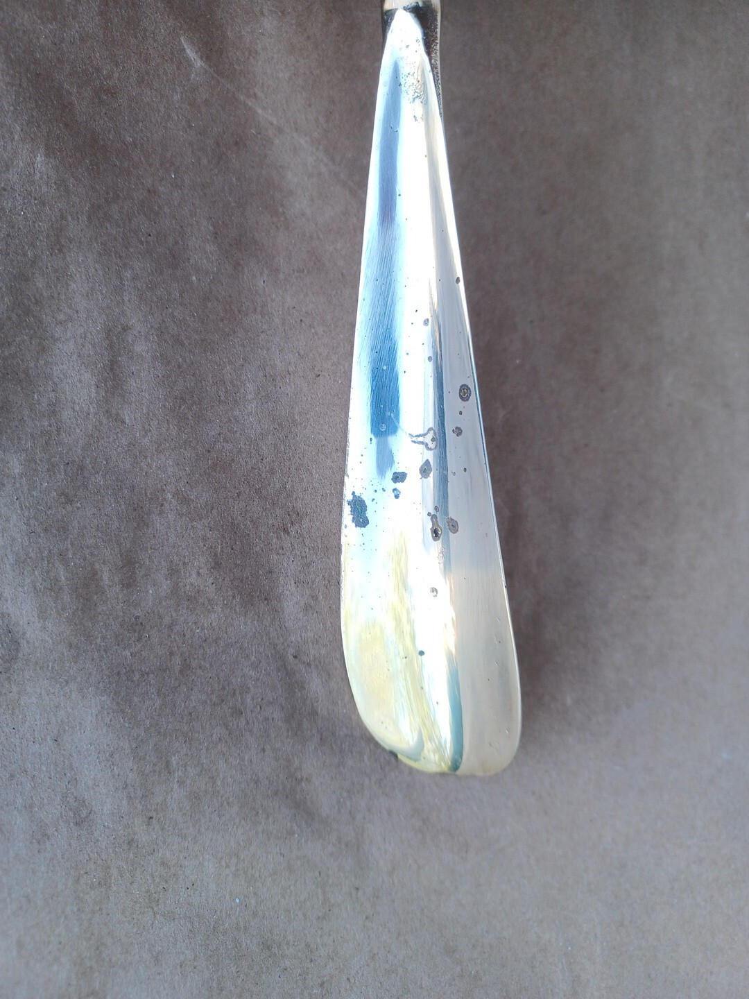 Vintage Solid Brass Duck Head Shoe Horn Boot Spoon 10" 1983 Contima Corp 