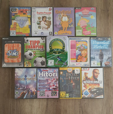 PC - DVD ROM   Spielepaket - 13 Games - Garfield | Sims | Sophie u.v.m   NEU