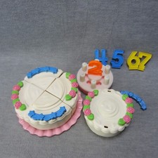 Vintage Fisher Price Cake Pretend Food 1987 Number Candles
