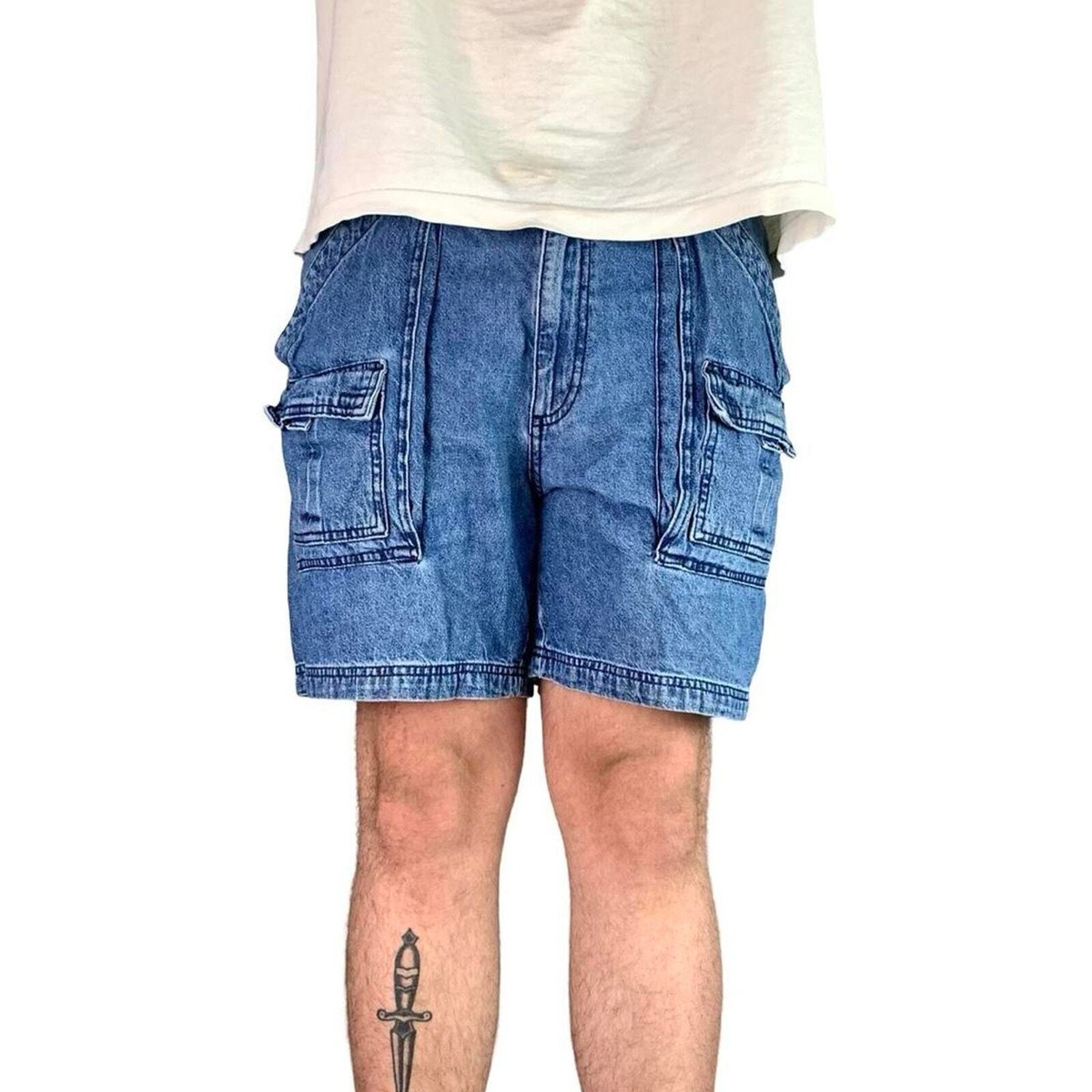 90s Vintage Front Pocket Cargo Jean Shorts