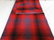 Plaid Fabric BLEND in Red Black Gray 36 x 35/factory width. More Avail. M25-422