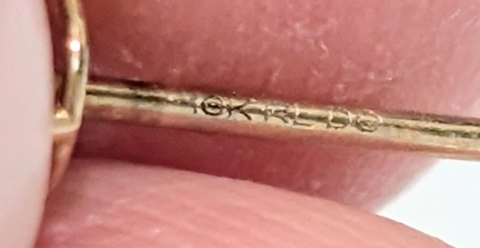 RL Ralph Lauren 10k 黄金 1ct CZ 单耳钉 — 第 4/4 张图片