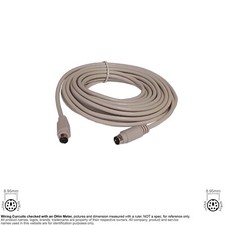 Cable PS2 Keyboard Mouse KVM Data Switch Mini DIN 6-Pin Male Male 25FT 220894A