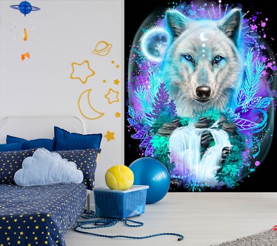 3D Wolf König ZHUC511 Tapete Wandbild Fototapete Sheena Pike Ann