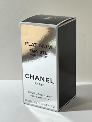 PLATINUM EGOISTE CHANEL Paris Men's Solid Stick Deodorant, 2 oz, 60 g NEW IN BOX
