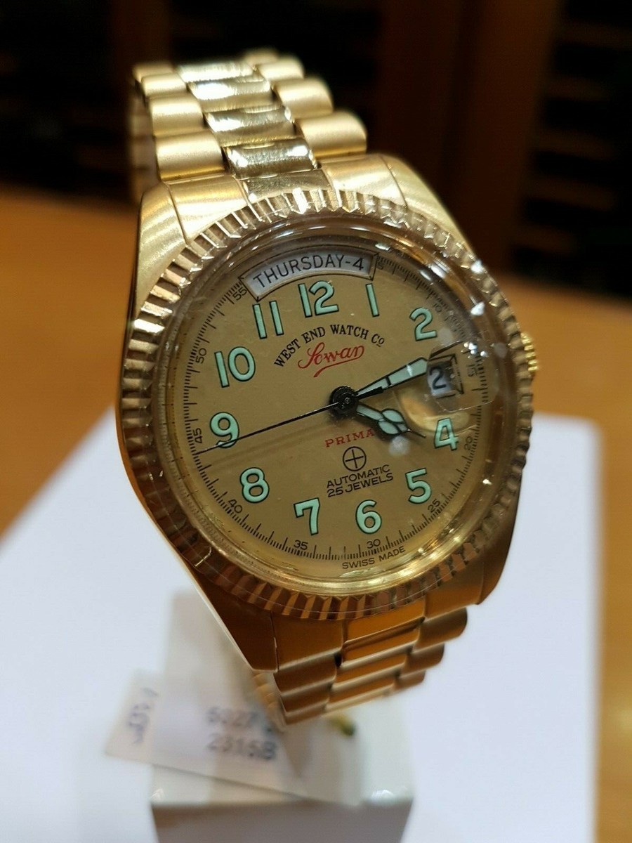 West End 5027.35.2315B Automatic Acrylic Crystal Oyster Swiss