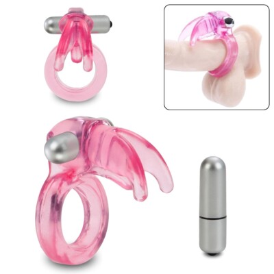 Cockring Triple Vibrant Connecté à Application - Rouge Silicone - Neuf