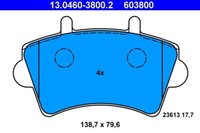 ATE 13046038002 BremsbeläGe Bremsbelagsatz Belagsatz BeläGe KlöTze Vorne 603800