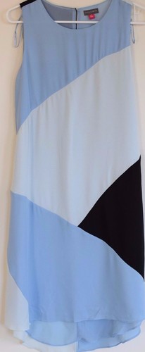 Nwt Vince Camuto Colorblock Hi Lo Shift Blue Tonic Water flowy blue Dress PS - Picture 5 of 9