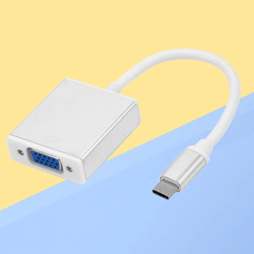  Cavo Adattatore Type-C Maschio a VGA Femmina Full 1080P USB 3.1 per Proiettore TV