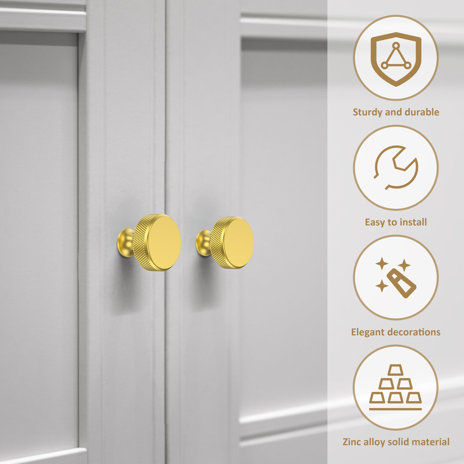 10x Aluminum Alloy Kitchen Door Knobs Cupboard Drawer Furniture