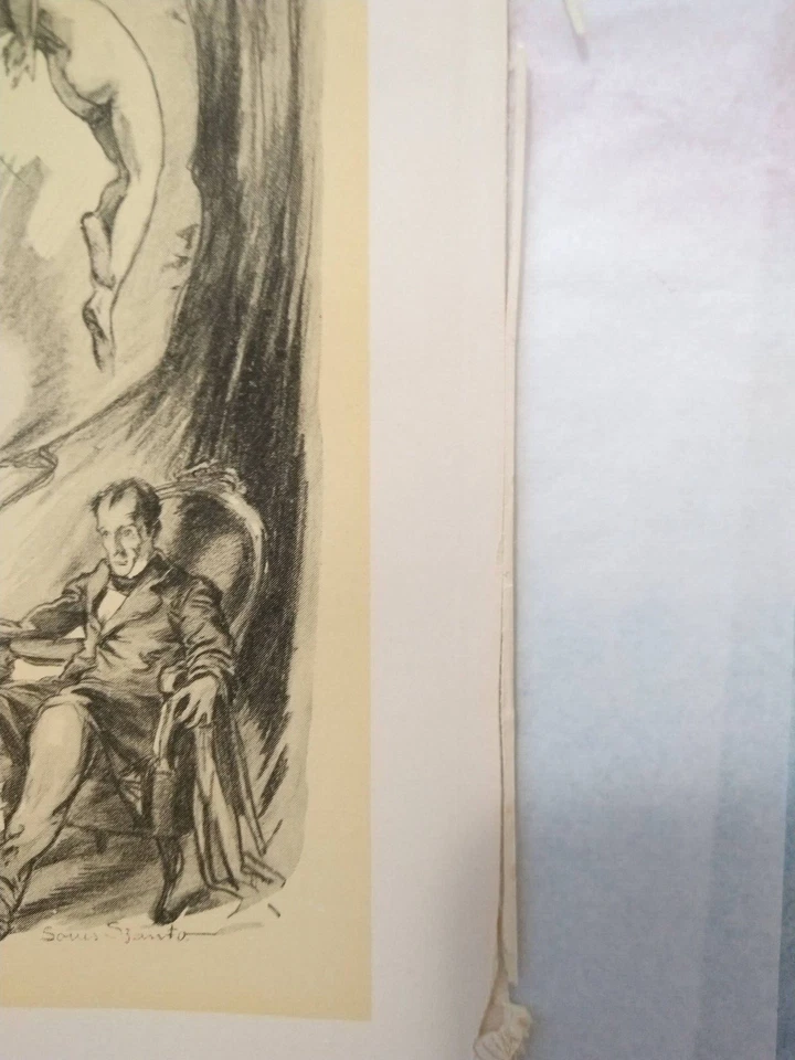 🔥🎨📚 De tirar o fôlego 1934 Litografia Original Thomas de Quincy Opium Dream 📚🎨🔥 - Imagem 3 de 4