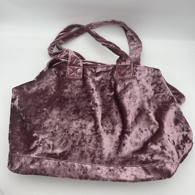 Tabitha Webb Magenta Pink Crushed Velvet Hobo Bag Purse Women's NWOT