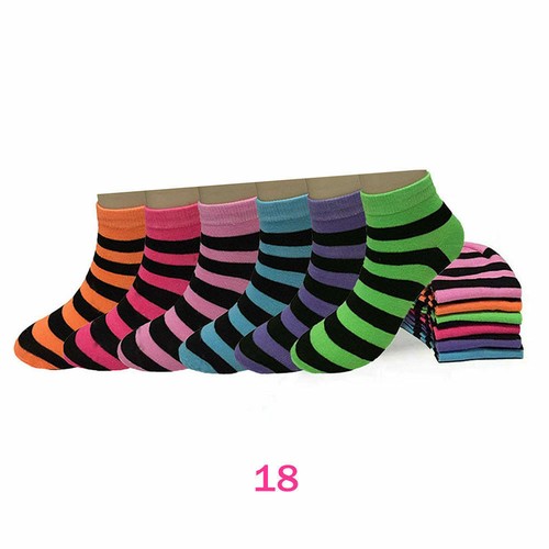 Lot 6-12 Pairs Womens Assorted Styles Low Cut Ankle Socks Cotton Size 9-11 New - Picture 30 of 31