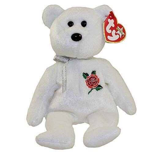 TY Beanie Baby - ROSE the Bear - Exclusif au Royaume-Uni - MWMT - Photo 1/1