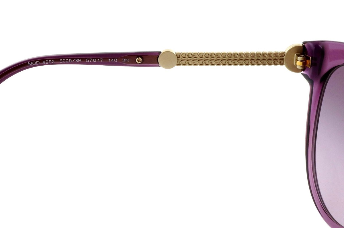 New VERSACE VE 4292 5029/8H 57mm Purple Gold Oversized Cat Eye
