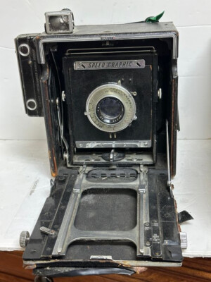 Graflex Speed Graphic 4x5 Large Format w/ Kodak Ektar 124mm AS-IS