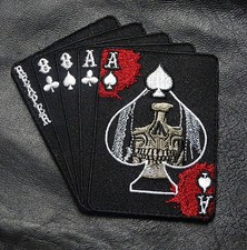 REAPER DEAD MAN'S HAND DEAD CARD IRON ON SEW ON PATCH BY MILTACUSA