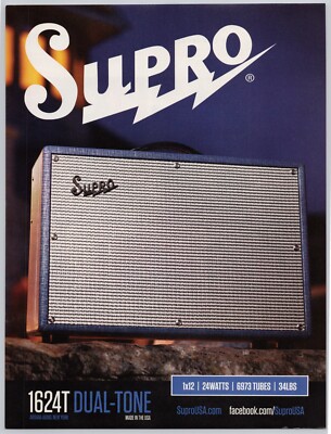 2014 SUPRO 1624T Dual-Tone Amplifier Amp magazine ad