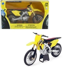 1/12 New Ray 2014 Suzuki RM-Z450 Dirt Bike Diecast Plastic Yellow 57643