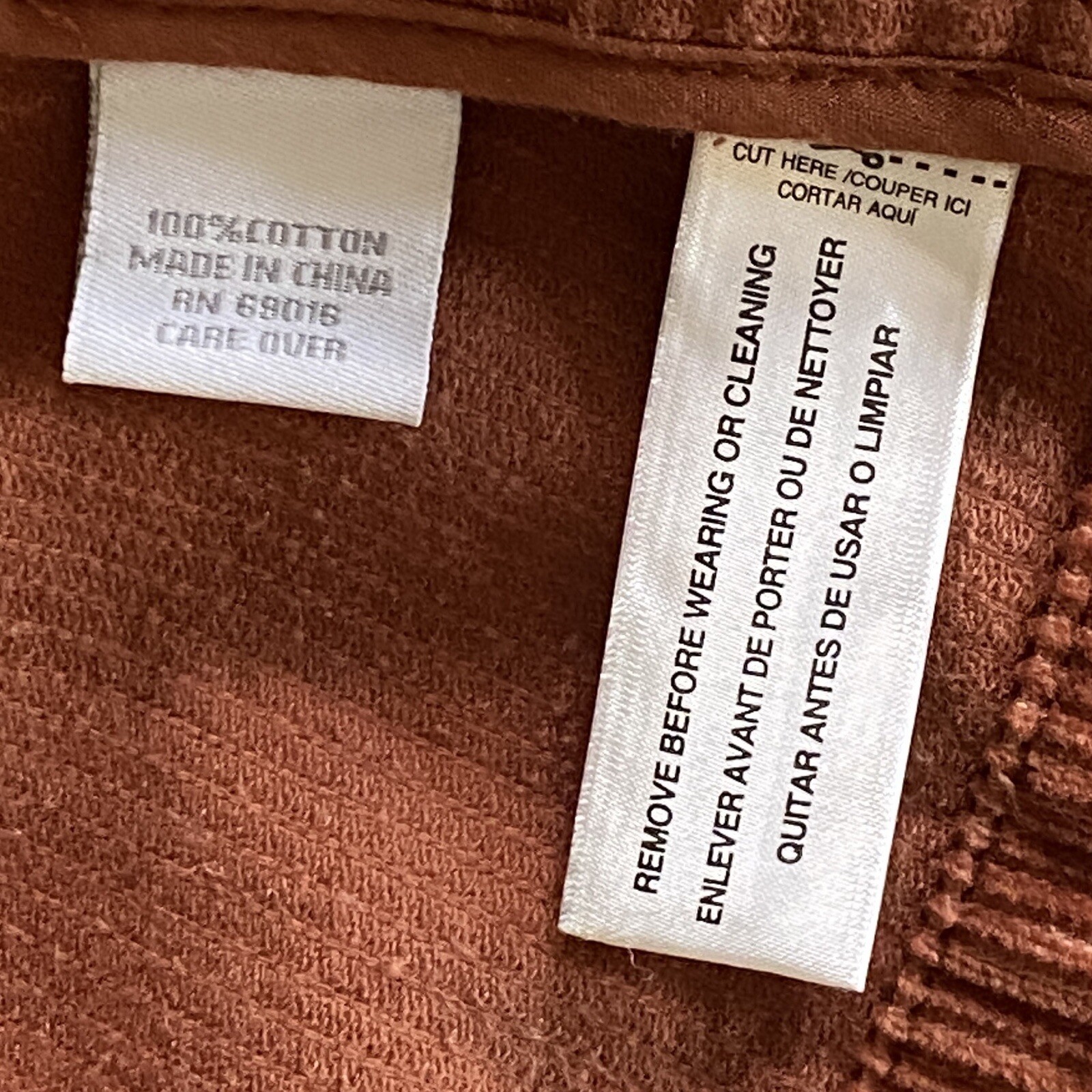 Relativity Reddish Brown Button Down Unlined Cord… - image 10