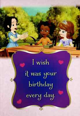 Sofia the First I Wish It Was Your Birthday Everyday Disney Mini Poster 7.5''x11''