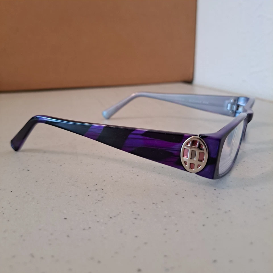 Gafas de lectura Foster Grant +1,50 Suzanna TG0910 negro púrpura ovalado R-62 Foto 4 de 4