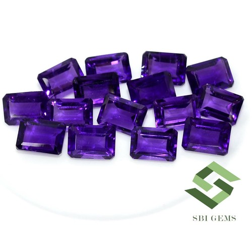 Natural Amethyst Octagon Cut 7x5 mm 13.86 CTS Lot 15 Pcs Calibrated Loose Gems - Picture 6 of 6