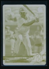 JOSH STOWERS 2018 Bowman Draft Chrome YELLOW PRINTING PLATE 1/1 Rookie Card RC