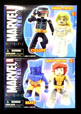 miniMates X-Men Ser 13 Set of 2 Cyclops Emma Frost Kitty Pryde  