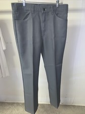Vintage Gray Levi  s Sta-prest Pants 36x32 70s/80s Flared Talon Zipper