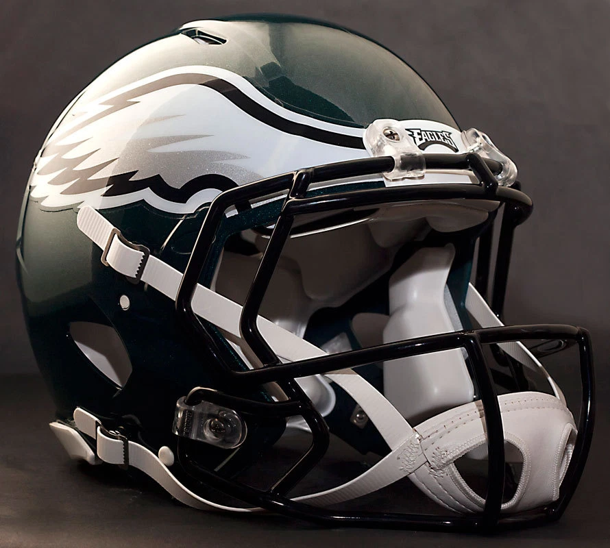 Casco de fútbol americano Philadelphia Eagles Riddell Speed CU-S2BD-SW máscara facial/guardabarros Foto 3 de 4
